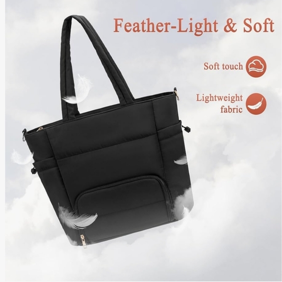 Diaper Bag Tote for Working Mom, Breastmilk Cooler Bag with Insulated Compartmen - Picture 4 of 7